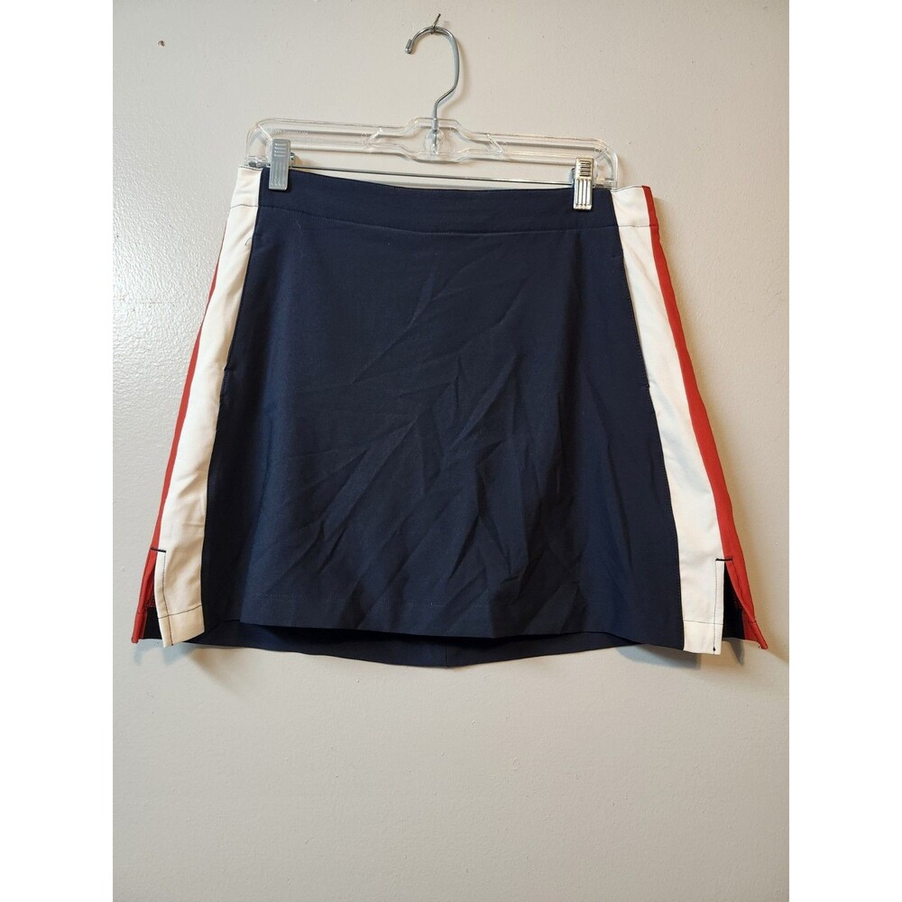 Lady Hagen Sz 6  Navy Blue Red White Side Stripe Active Tennis Golf Skort-Skirt